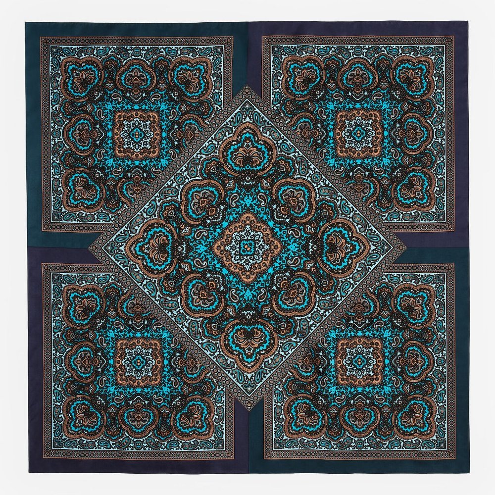 EARLY CHRISTMAS SPECIAL: Luxurious TALBOTS Silk Scarf Paisley Purse scarf - Picture 8 of 9
